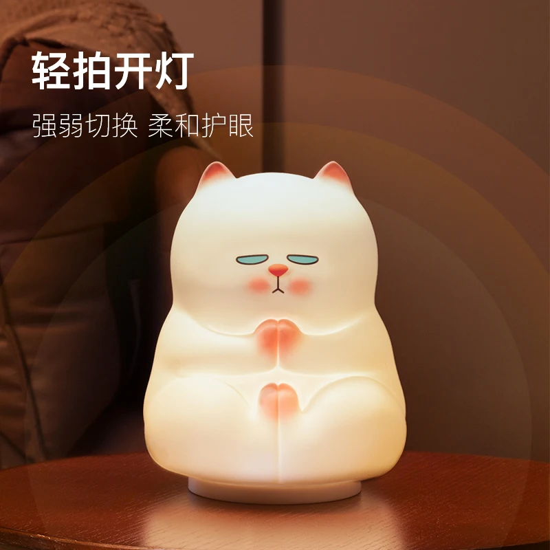 

LED Night Light ViViCat Night Light Clap Lamp Touch Sensor Silicone Decor Lamp Sleepping Cute Bedroom Desktop Kid Holiday Gift