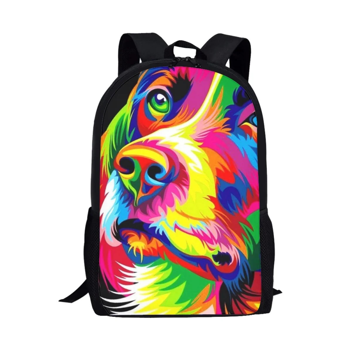 17 Inch Fashion Student Backpack Painted Animal Print School Bags for Childrens Personality Design Travel Storage Le Cartable