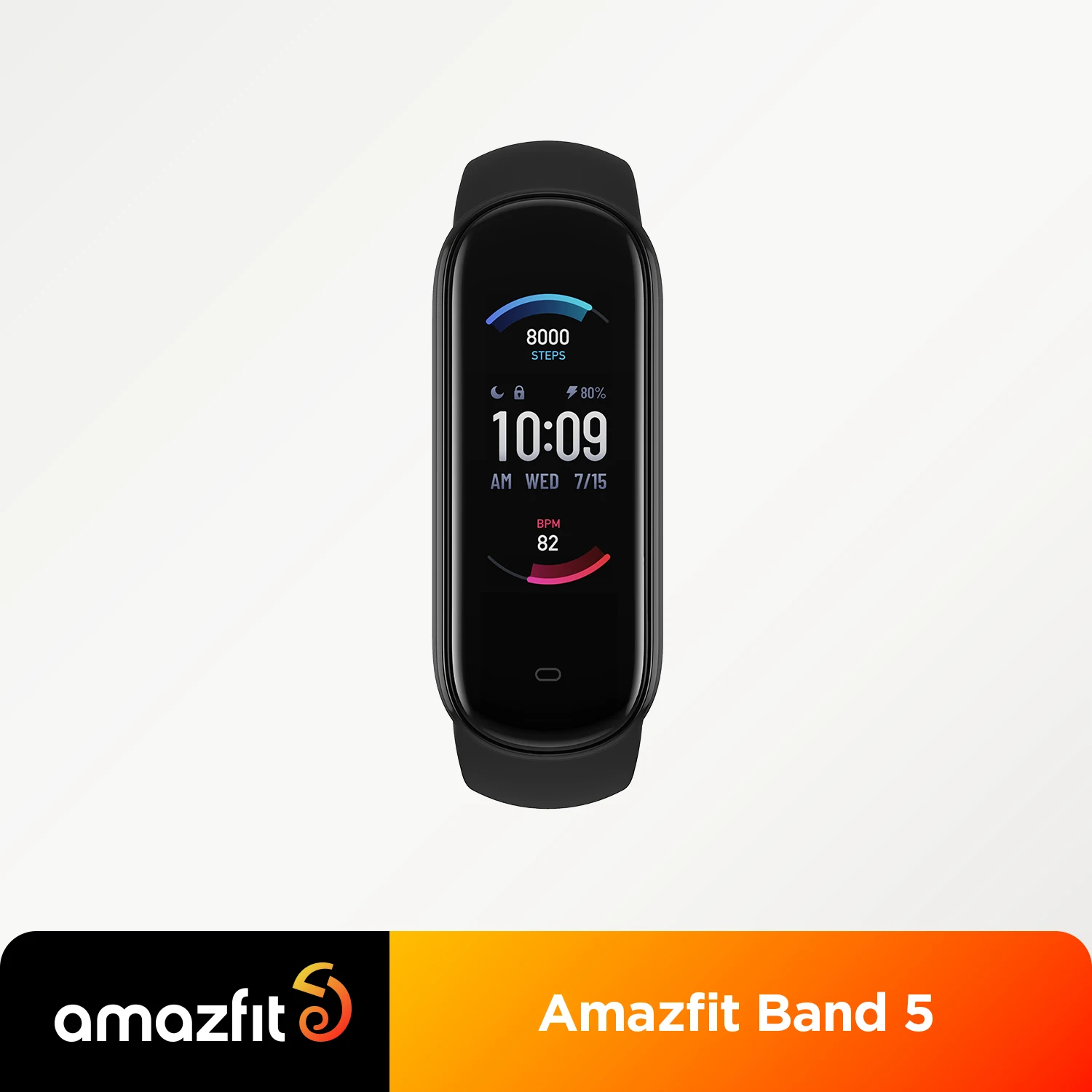  Браслет Amazfit Band 5, 2020, многоязычный, 15 дней автономной работы, водонепроницаемость до 5 атм 