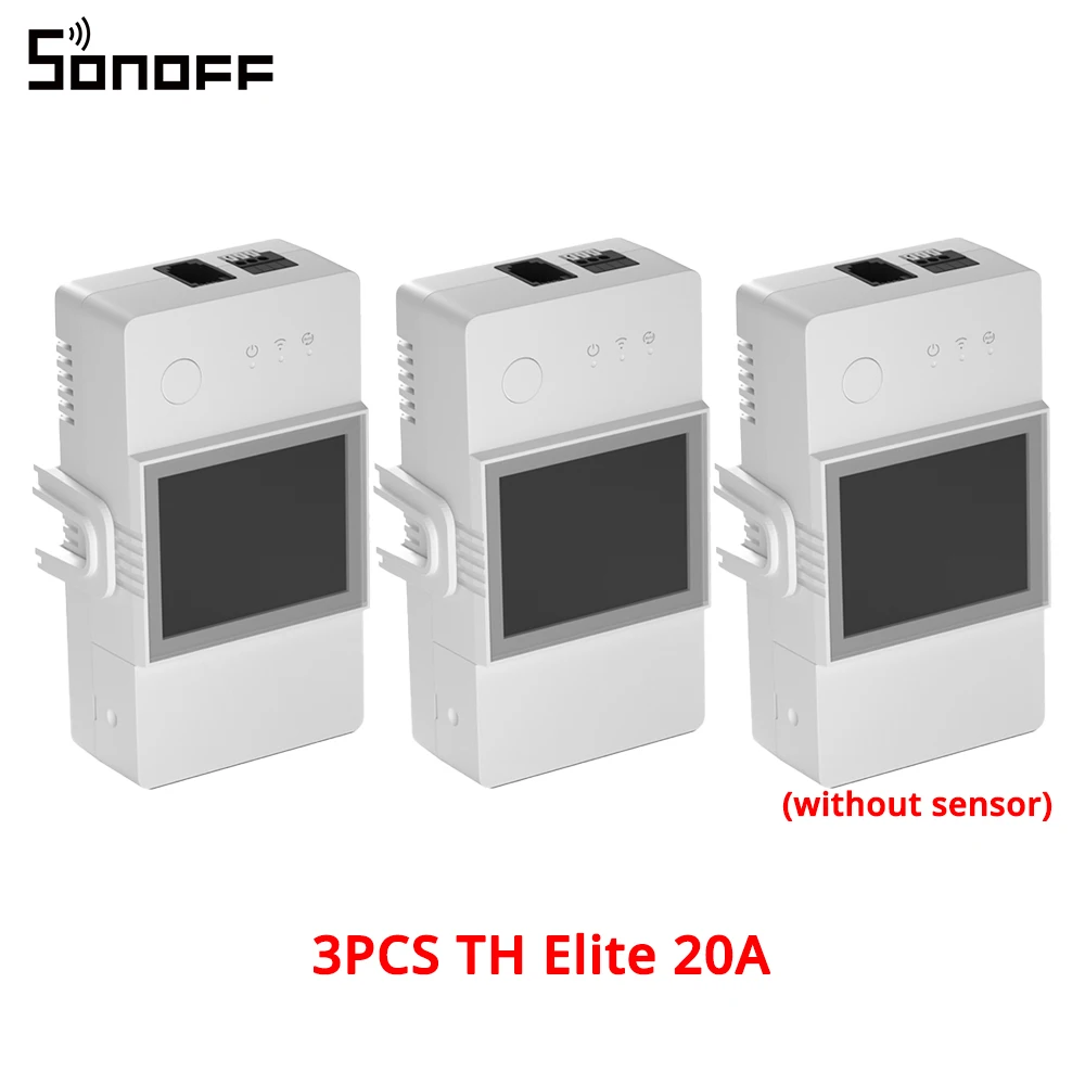 

Смарт-переключатель SONOFF TH Elite, 16 А/20 А, Wi-Fi, с ЖК-дисплеем