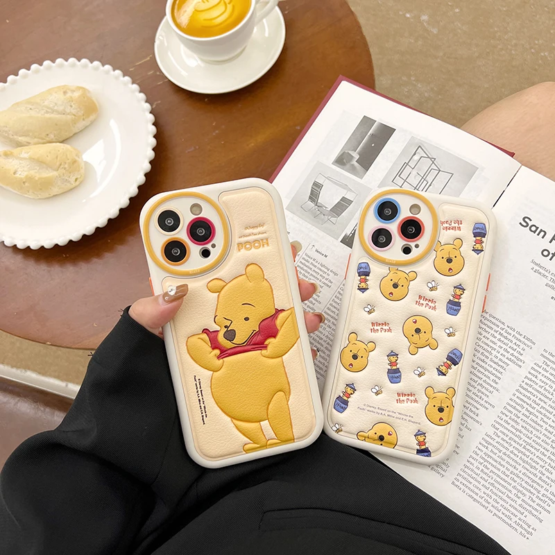 

Disney Winnie the Pooh Cases For iPhone 14 13 12 11 Pro Max Mini XR X XS MAX 8 7 Plus SE 2020 Shockproof Cover