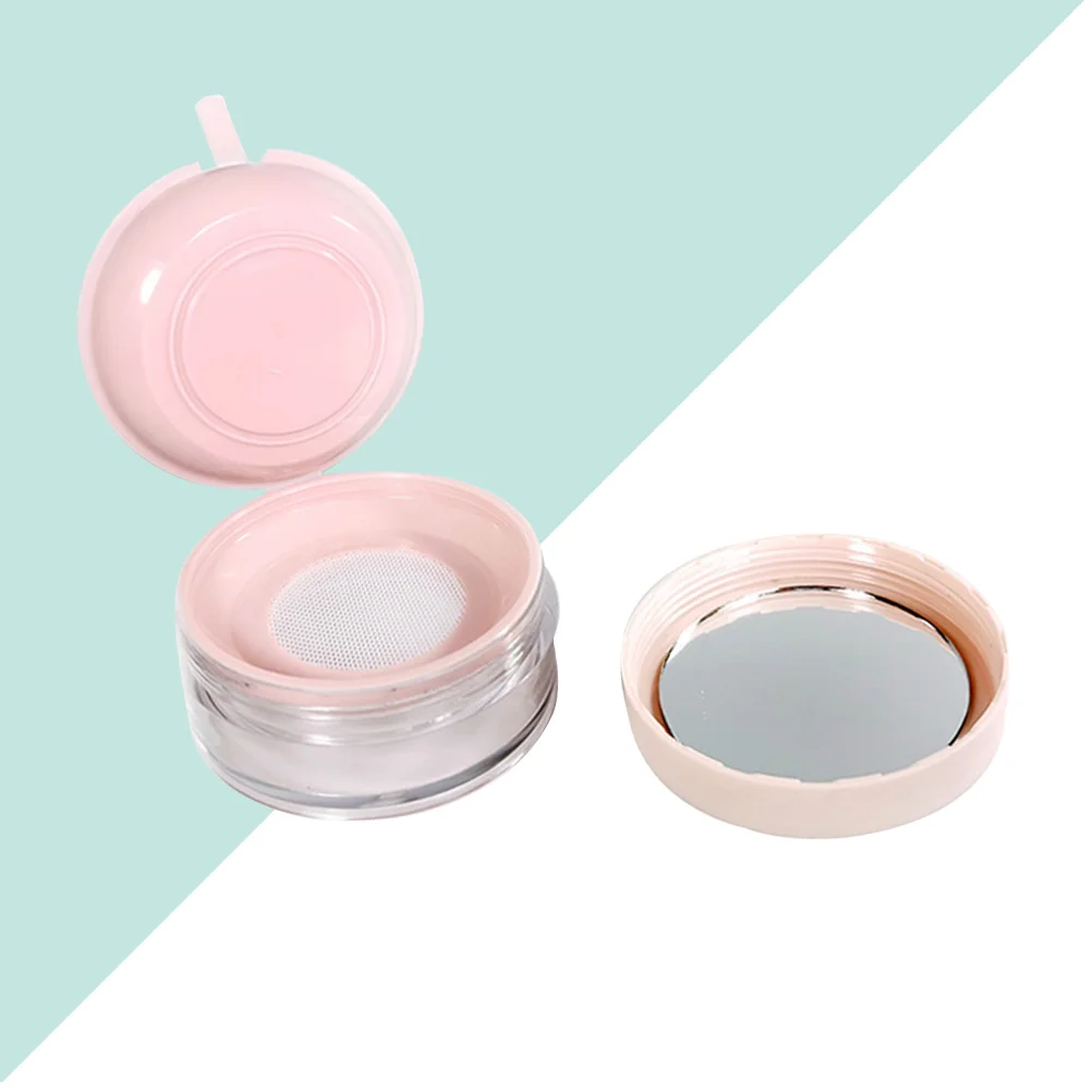 

Powder Box Container Makeup Case Empty Puff Jarsreusable Holder Portable Cosmetics Compact Acrylic Bottle Refillable Andloose