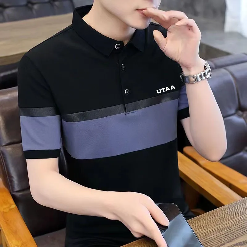 Embroidery Golf Shirts for Men Golf Wear Summer Golf T-shirt Comfortable Soft Breathable Men's Tops Short Sleeves Golf Clothing