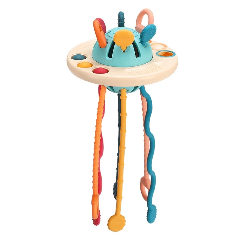 

Q9QB Kids Comfortable Relieve Stress Finger Training Flying Saucer Skin-protect Toy with Soft Button Durable Kids Toys