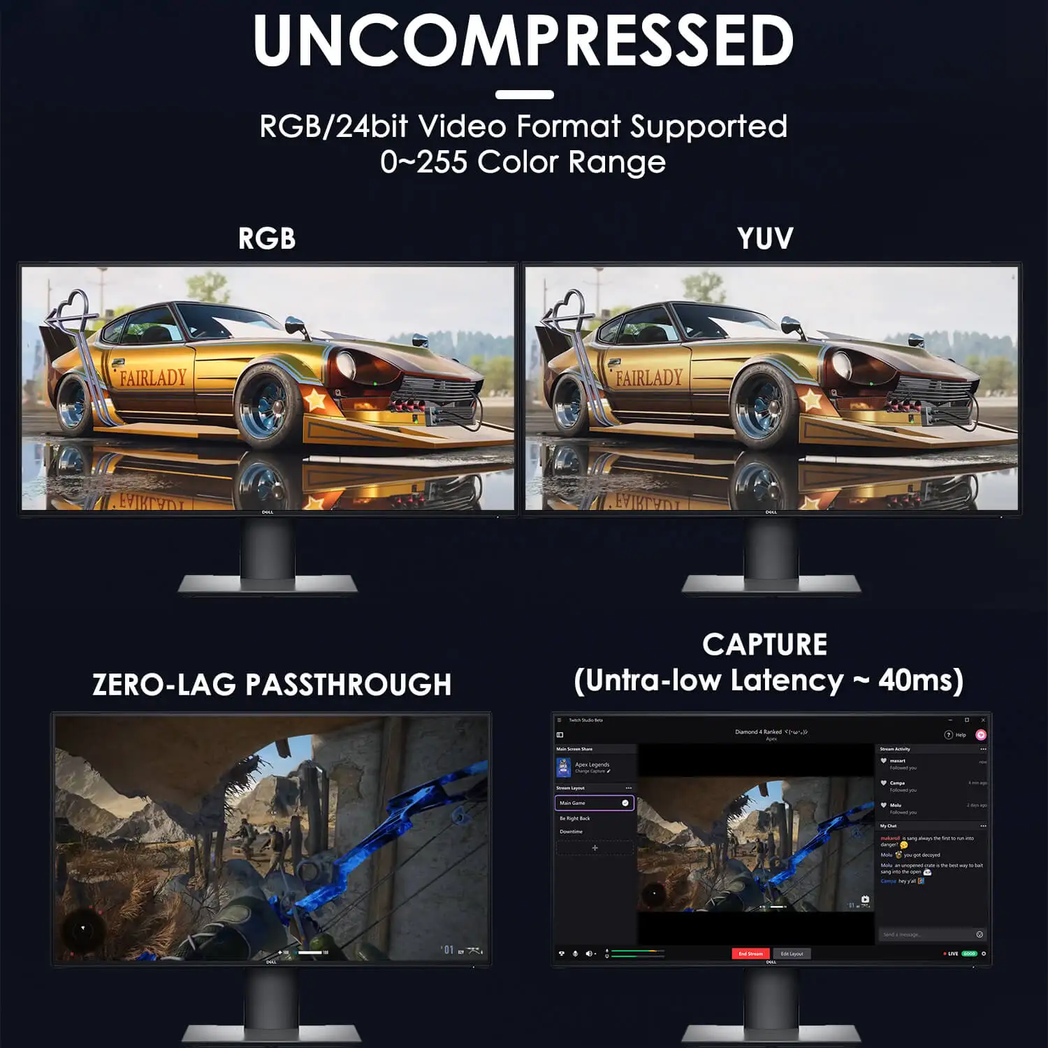 Фото Игровая карта видеозахвата с уникальным дизайном, поддержкой HDR, несжатым RGB, для прямых трансляций игр, с двумя HDMI, низкопрофильным PCI, AHD, 4K, USB 3.0 №4
