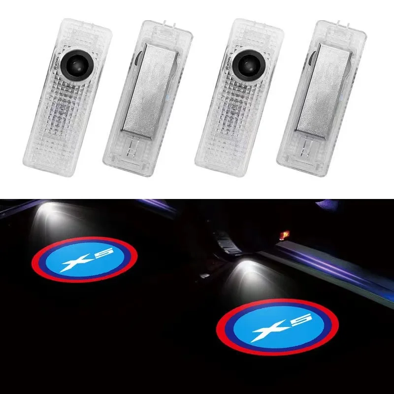 

2Pcs LED Car Door Welcome Lights Logo Projector for X5-Series E53 E70 F15 F85 G05 Ghost Shadow Courtesy Light Auto Decoration