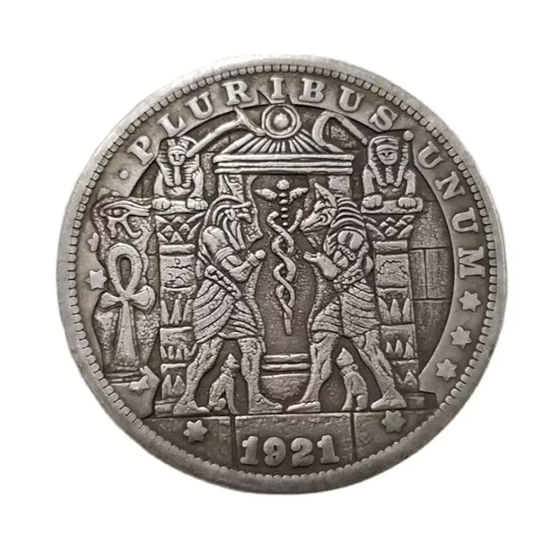 

Dollar 1921 Wanderer Coin Dog And Eagle Guard Commemorative Coin Collection Home Decoration Craft Souvenir Desktop Ornaments