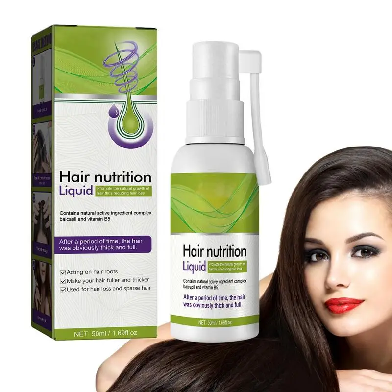 

2.11oz Plant Formula Vitamin B5 Hair Growth Spray Natural Anti Hair Loss Fast Grows Nourish Damaged Hair Care For No Need Rinse