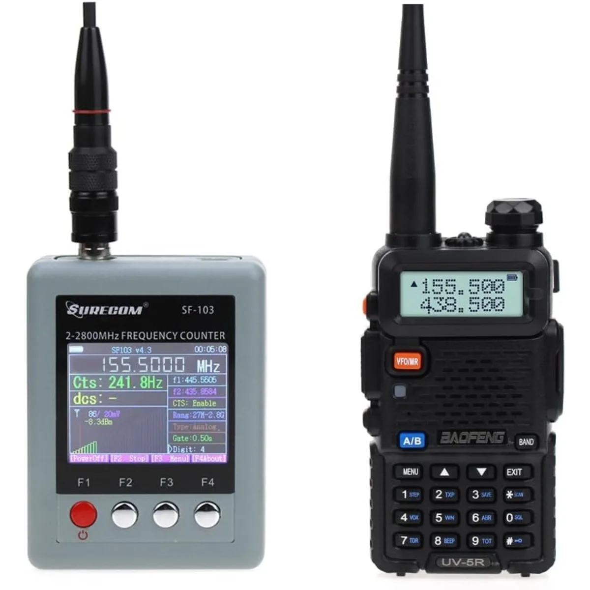Фото Частотомер Surecom SF-103 2МГц-2.8ГГц с декодером CTCSS DCS, тестер для аналоговых и цифровых DMR портативных раций №2