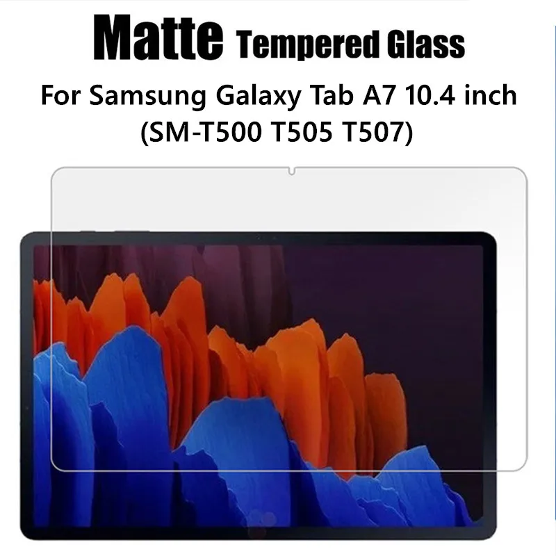 

Матовое закаленное стекло для планшетов Samsung Galaxy Tab A7 10,4 дюймов 2020 дюймов, Защитная пленка для планшетов, искусственная кожа T505 T507, матовая за...