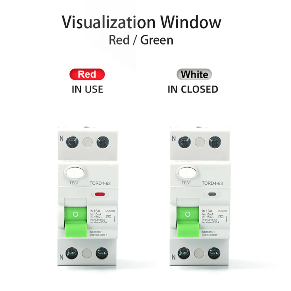 AC 2P 6KA RCCB RCD 230 В Автоматический выключатель остаточного тока Дифференциальный