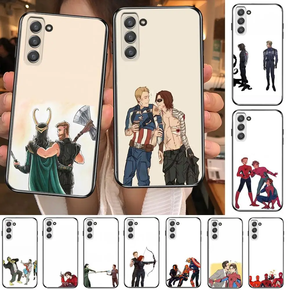 

Marvel White background Phone cover hull For SamSung Galaxy s6 s7 S8 S9 S10E S20 S21 S5 S30 Plus S20 fe 5G Lite Ultra Edge