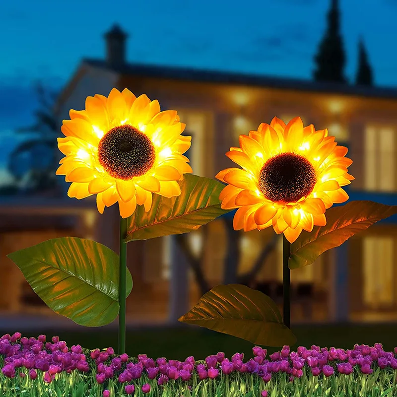 

Solar Sunflower Lamp Atmosphere Decoration Courtyard Landscape Lamp Garden Lawn Lamp Outdoor Decor Dried Flowers