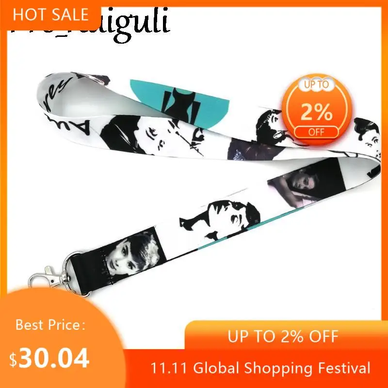 

Одри Хепберн шейный ремешок брелок для мобильного телефона ремень ID значок держатель Веревка Брелок Аксессуары для косплея подарки