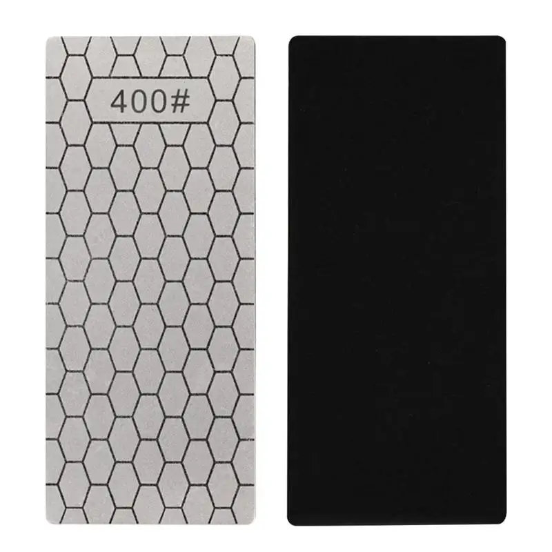 

Diamond Sharpener Diamond Plate Honing Stone Non-slip Portable Sharpening Tool For Kitchen Camping Hiking And Household Use