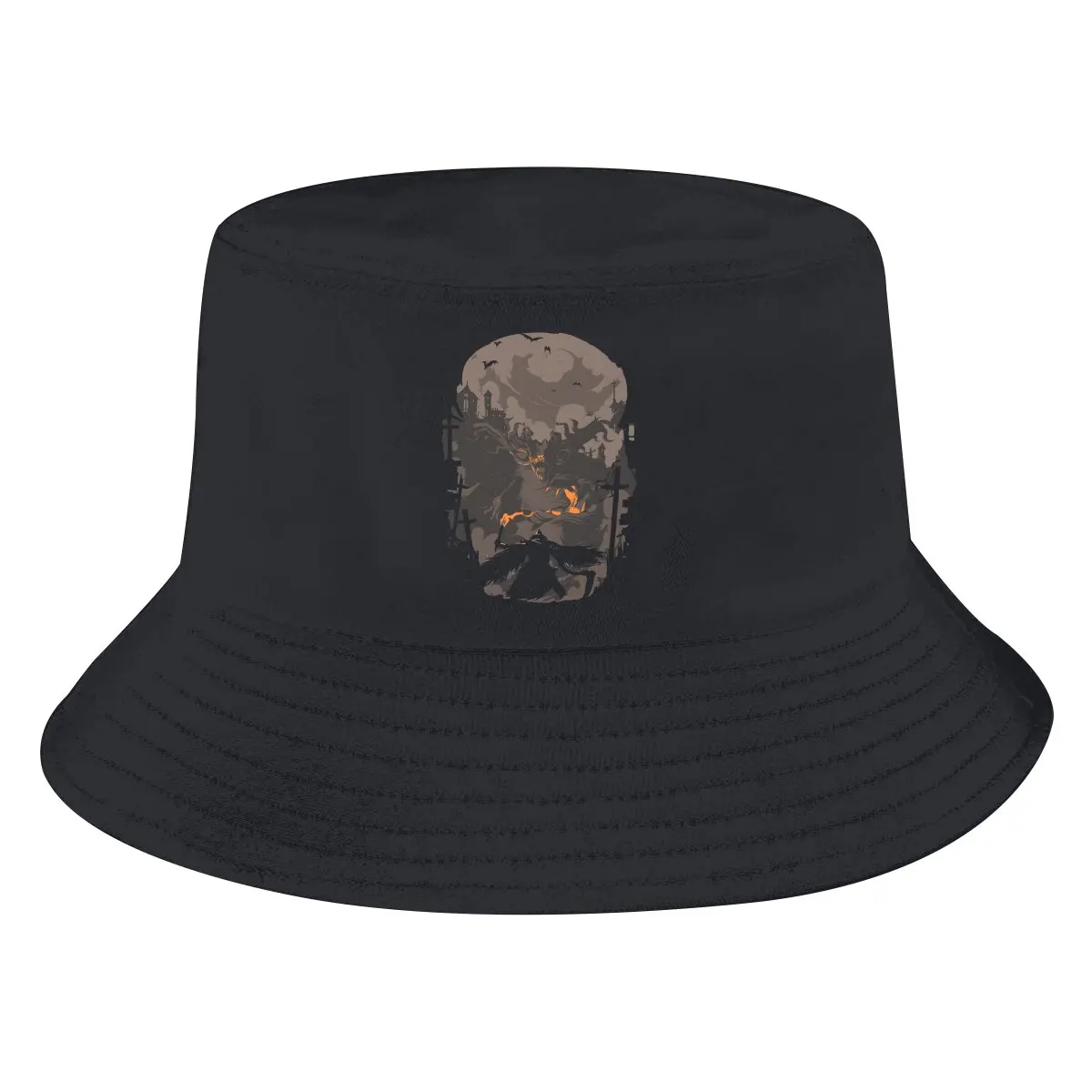 

Blood Encounter Bucket Hat Game Dark Souls Unisexe Summer Reversible Fisherman Cap Daily Vacation Chapeau Bob Casquette