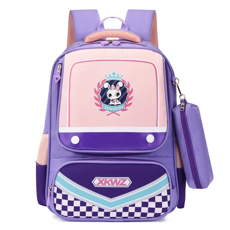 Cute Children Students Rabbit Tiger Animal School Backpacks New Large Capacity Grade 1-6 Pupils Girls Boys Fashion Pen Bags Hot