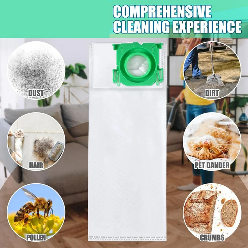 12 шт. мешки для пылесоса совместимые с Sebo K X/C/370 X Series Extra Pet XP2 XP3 5093ER вакуумного