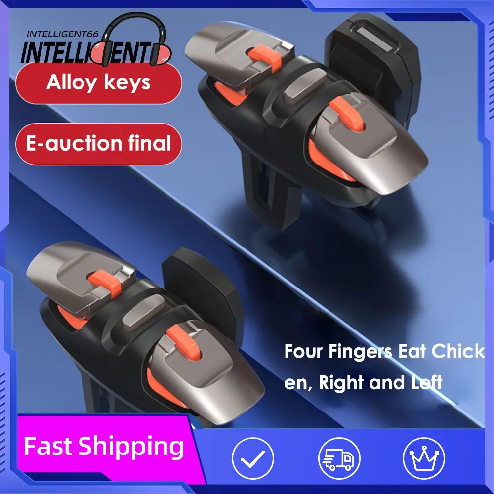 

1 Pair Gamepad Joystick Aim Shooting Mobile Game Trigger Gaming Triggers L1 R1 Alloy Key Button Mobile Gaming Shooter Controller