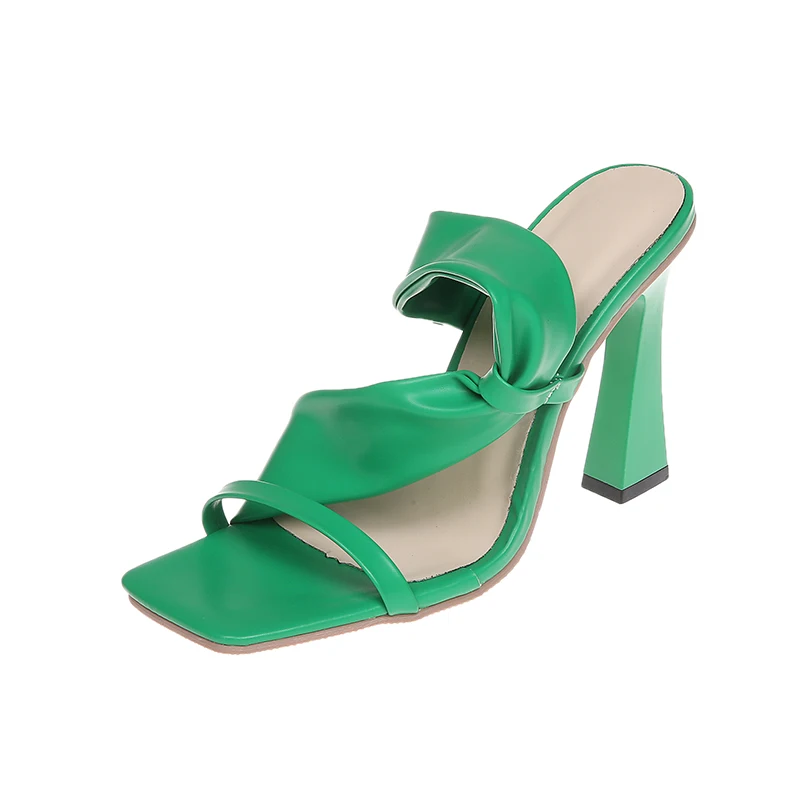 

Stylish Women's Sandals High Heel Flip Flops Black White Sandals Female Mules Slippers Ladies Summer Refreshing Shoes Jelly