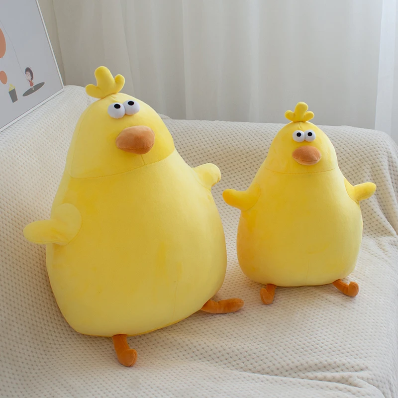 

Big Size Cute Fat Chicken Plush Toy Soft Back Cushion Kawaii Chick Plushies Lovely Huggable Throw Pillow Birthday Gifts