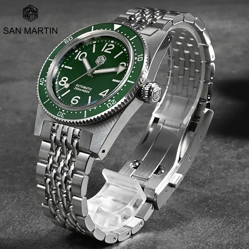 

Часы наручные San Martin Мужские автоматические, 36 мм, 200 м, водостойкие