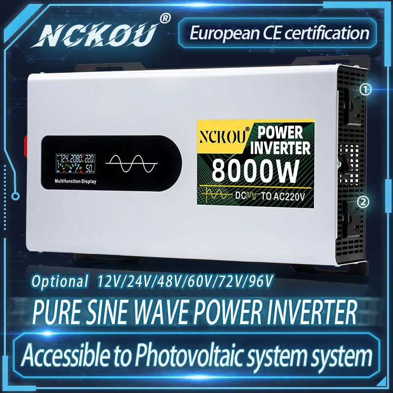 

Inversor 12v 24v To Ac 110v 220v Onda Senoidal Onda Pura 8000w 3000w Pure Sine Wave Inverter Power Bank Converter Solar Inverter