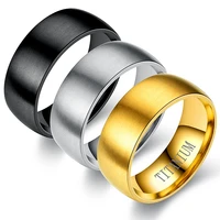 toocnipa 100 titanium carbide fashion 8mm black men ring jewelry wedding bands classic boyfriend gift black rings women men
