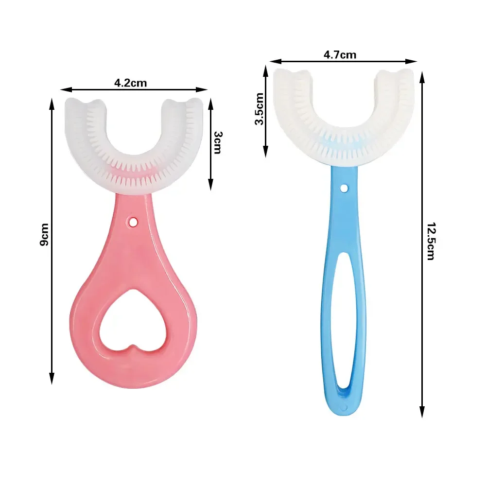 60 шт. детская зубная щетка U-образной формы мягкий очиститель зубов силиконовые