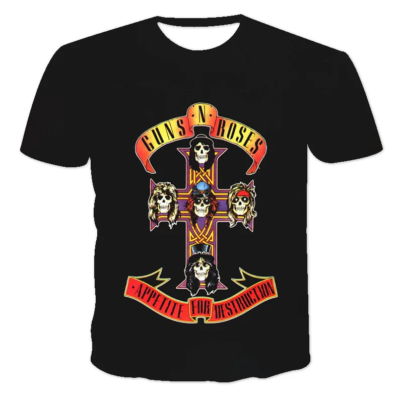 Футболка Мужская/Женская свободного покроя модная рубашка с принтом guns n roses топ в