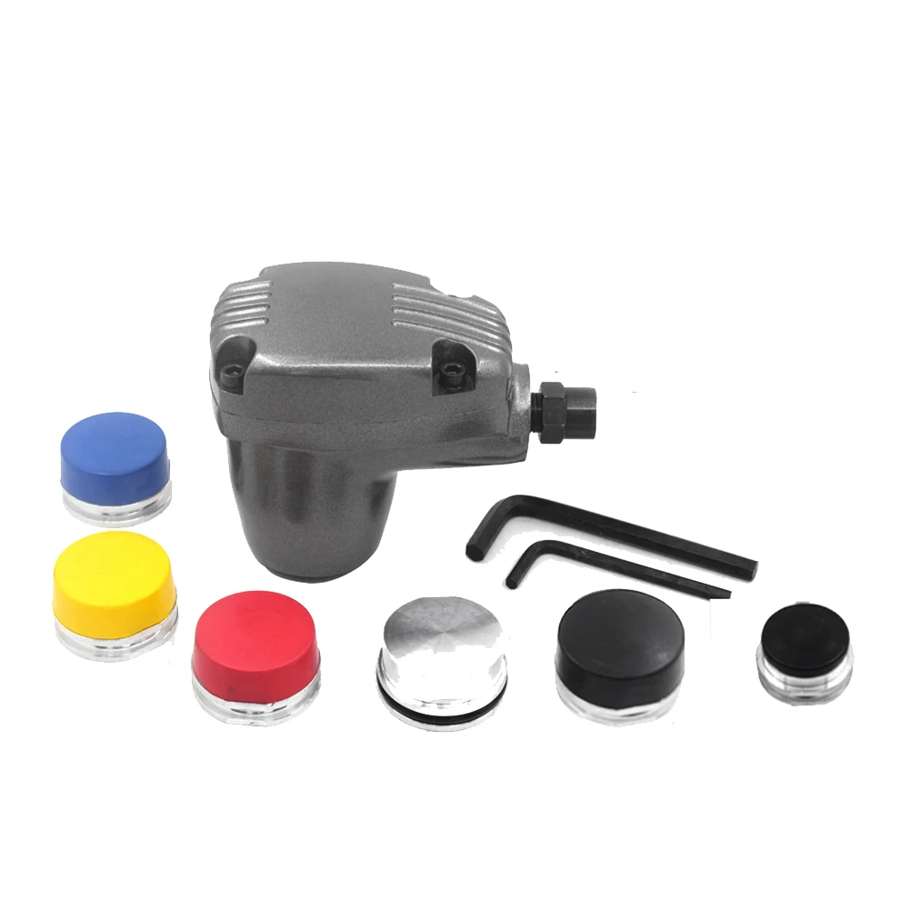 

Pneumatic Hammer Hand- Air Palm Hammer 6 Different Hardness Tips Kit Set for Plastic Steel Rubber Strip