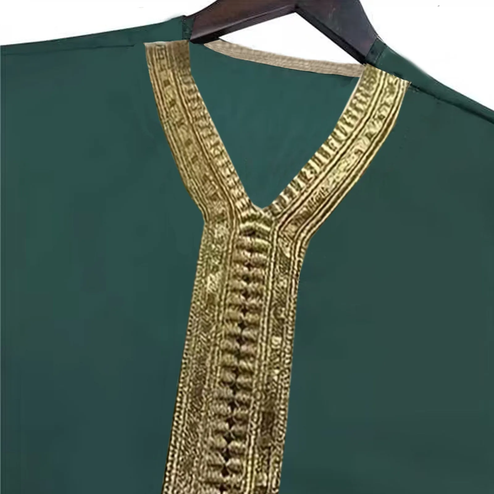 Модель 2024 года искусственная мужская одежда Jabador Gandoura с боковыми карманами