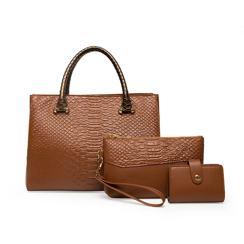 

pcs /set Alligator Pattern female bag Shoulder Handbags Clutch Leather Women Bags Designer 2022 Trendy Quality Crossbody Bag
