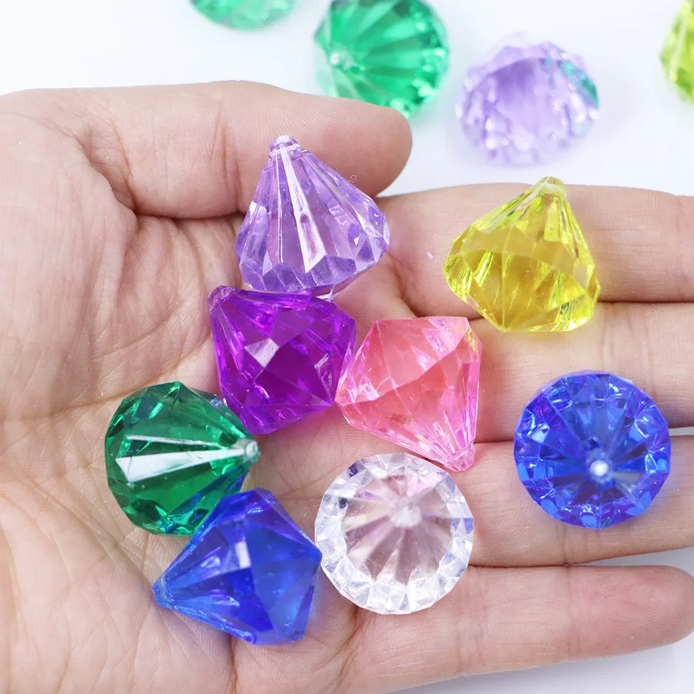 Camal 20 шт. 25 мм акриловый кулон из драгоценных камней с бриллиантами сундук