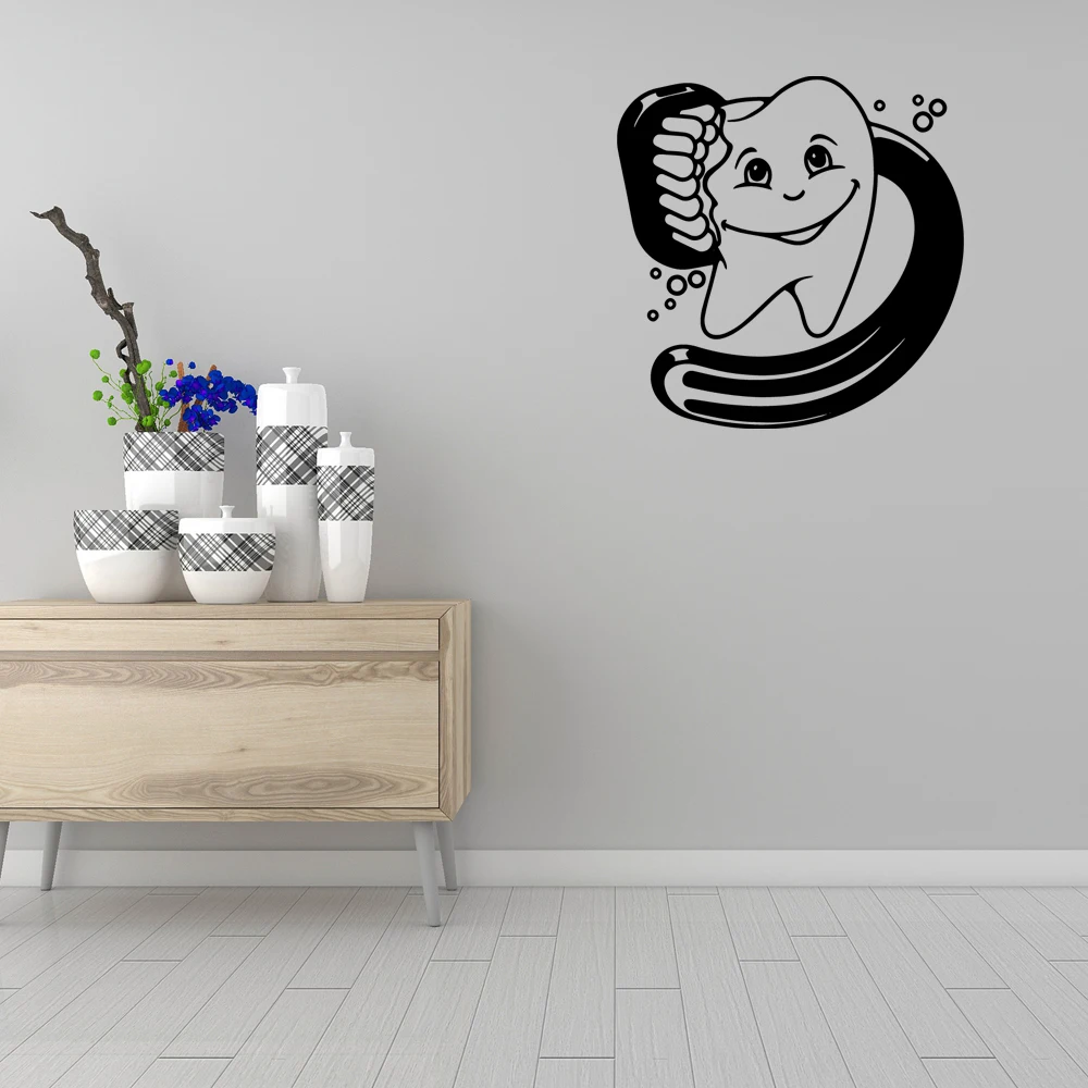 1 шт. новая стоматология уход за зубами Настенная Наклейка самоклеящаяся