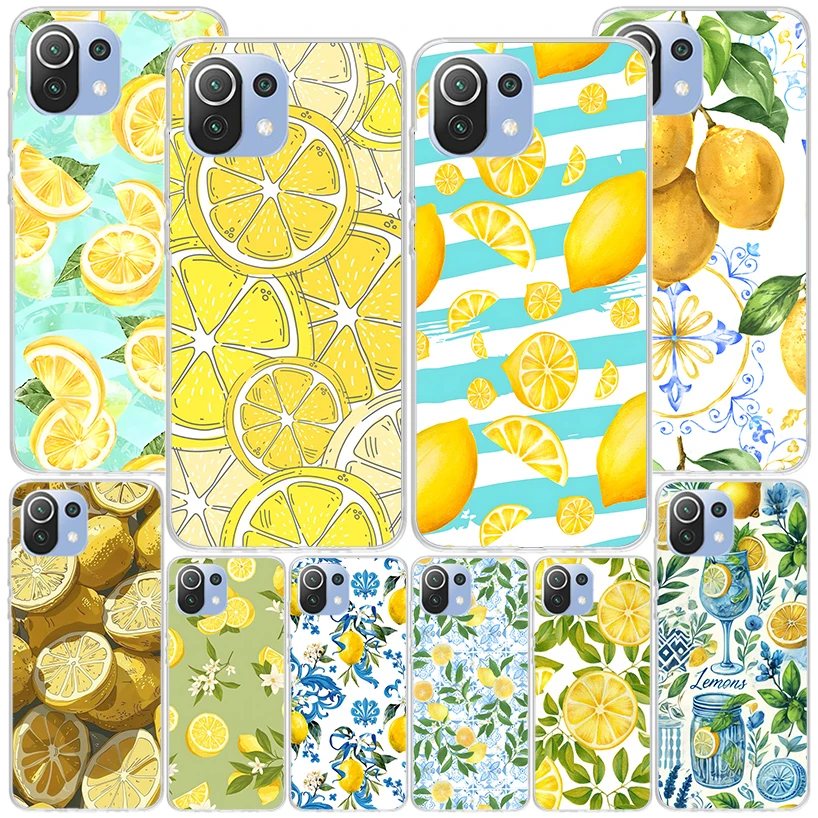 Чехол для телефона Summer Fruits Lemon Xiaomi Redmi Note 10 9S 9 8T 8 Pro 7 5 Mi 12T 11T 10T 9T 12 11 Lite A2 A3 Coque Shell Cover