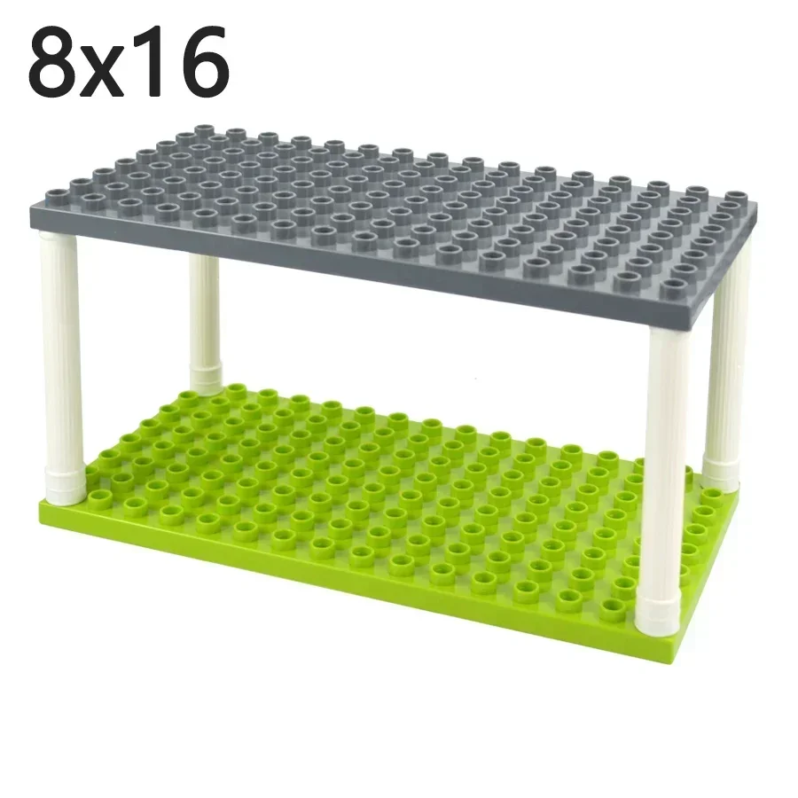 Двусторонняя опорная пластина 8x16 большого размера кирпичи фигурки городские