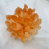natural healing gemstones orange quartz cluster mineral specimens irregular crystal crafts home aquarium fish tank decoration