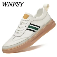 spring autumn men fashion genuine leather casual shoes sneakers luxury designer brand