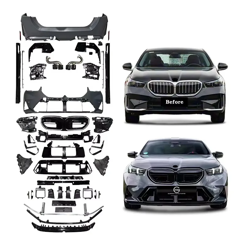 Фото Комплекты обвесов G60 M5 для BMW 5 серии G60 G68: обновление до обвеса M5, светодиодная решетка радиатора, боковые пороги, передний и задний бамперы M5 №1
