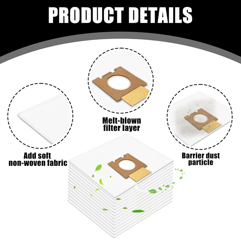 Мешки для пылесоса Hoover H81/H81 Pure Epa/Telios Экстра вместительные нетканые мешки пыли 14