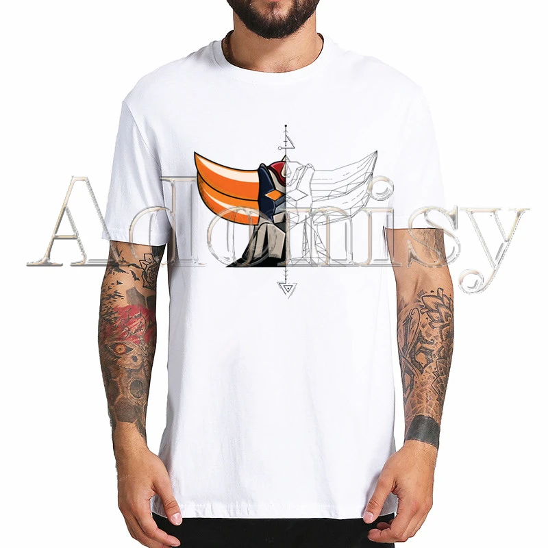 

Goldorak Mazinger Z Japanese Anime Robot Men Printing Clothing Short Sleeve Casual 90s Cartoon Fashion Clothes Print Tee Tshirt