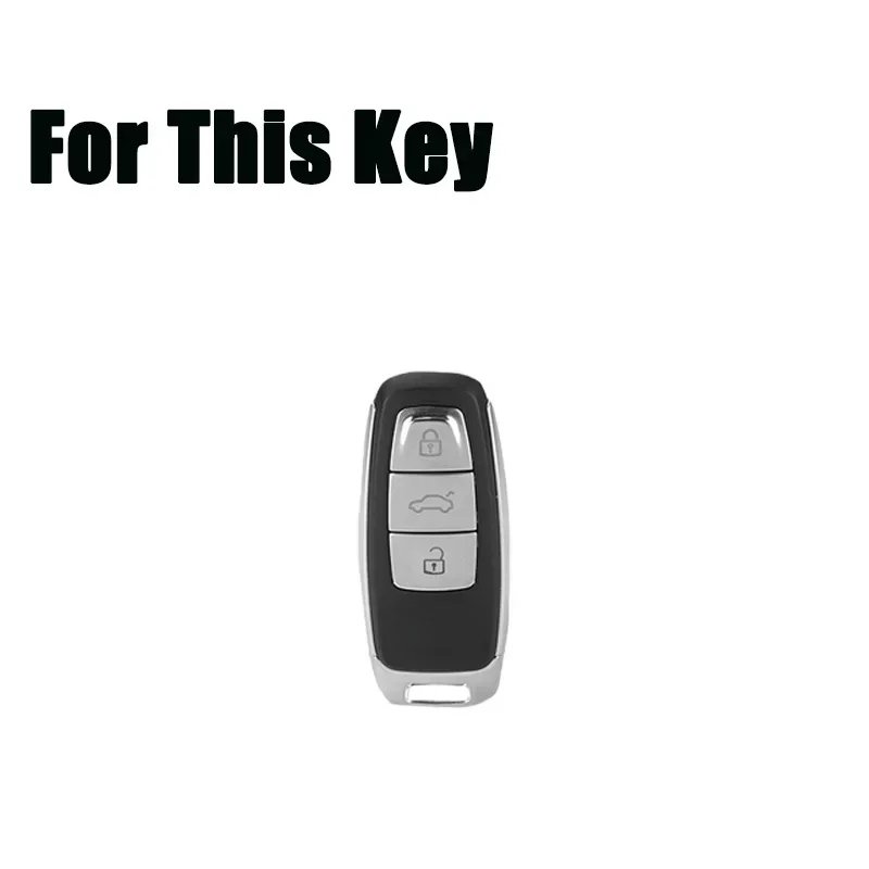 Цинковый сплав силиконовая флейта чехол с брелоком для Audi A3 A6 A7 A8 S8 Q8 E-Tron S3 S6 RS6 S7 RS7