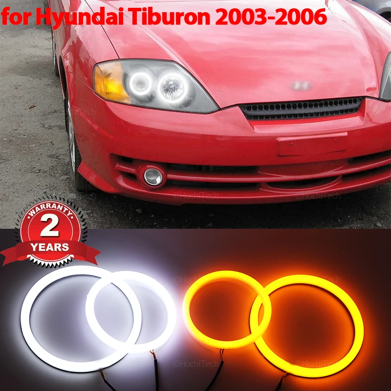 

Cotton LED Angel Eyes Kit Halo Ring Headlight Lamps For Hyundai Tiburon 2003-2006 Ultra Bright Refit Day Light turn signal light