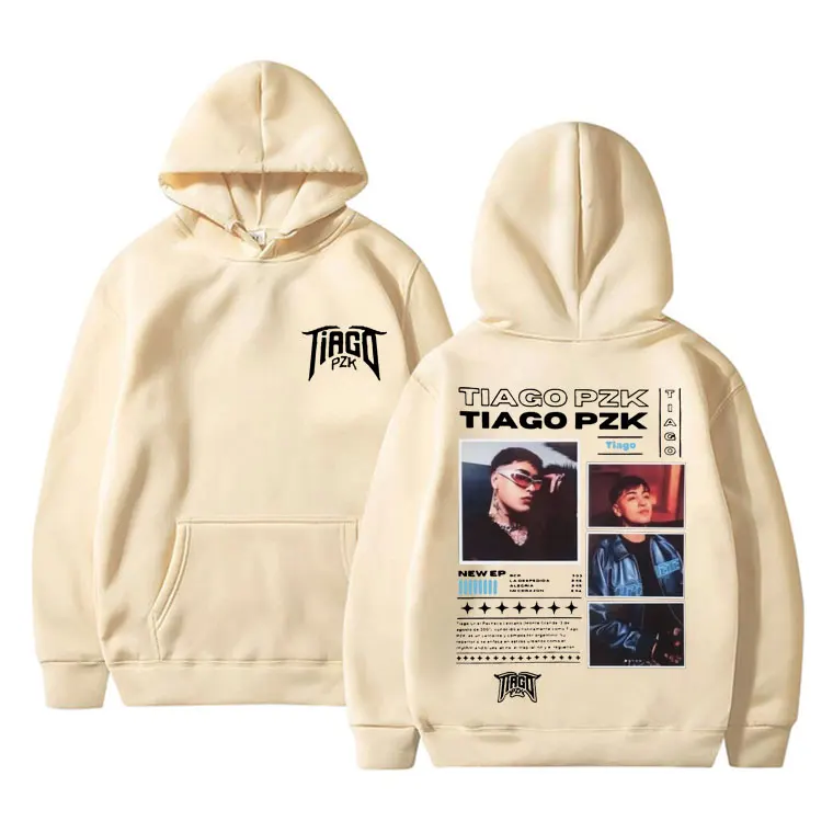 Rapper Tiago Pzk Graphic Hoodie Men Women Clothing Fashion Hip Hop Sweatshirt Men's Fleece Cotton Oversized Hoodies Streetwear