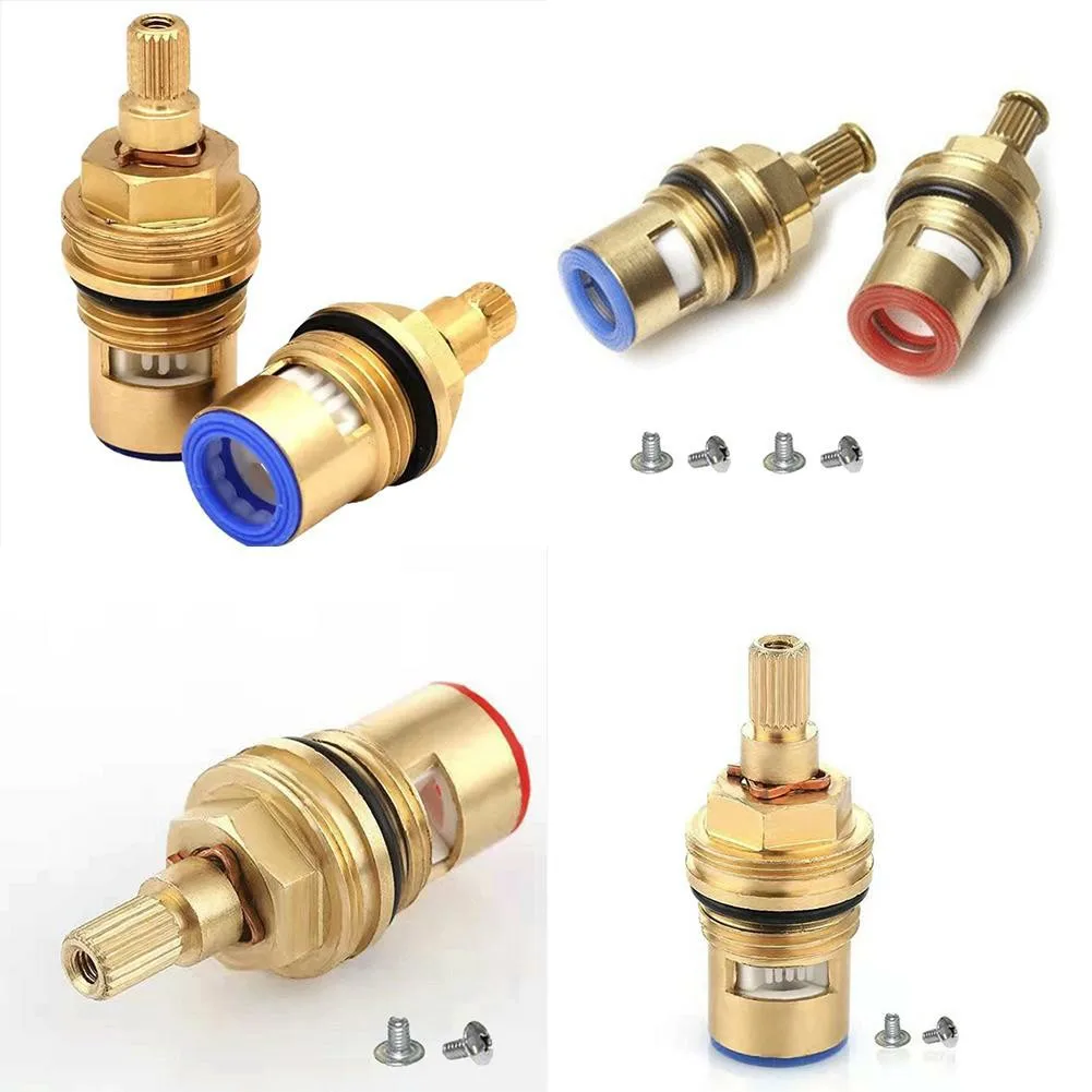 Replacement Tap Cartridge Valve Ceramic Disc Gland Quarter Turn 20 Teeth 1/2 Inner Faucet Valve For Bathroom Kitchen Universal images - 6