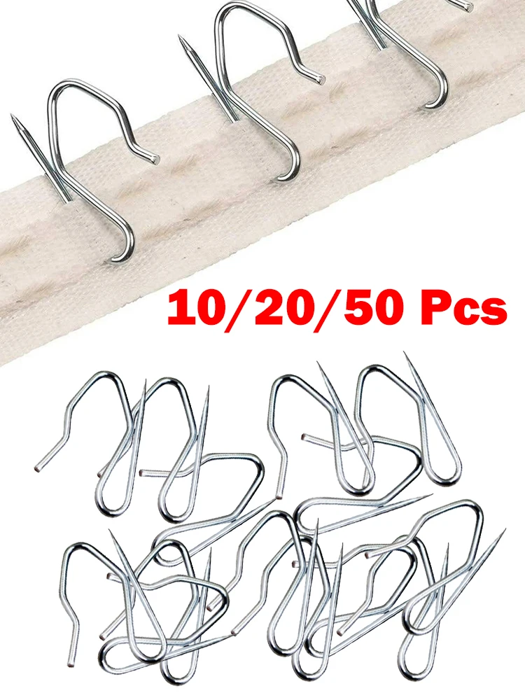 

10/20/50 Pcs Urtain Hooks Metal Zinc Pin Pinch Pleat S Hook Curtain Hook For French Pinch Pleat Cartridge & Goblet Heading