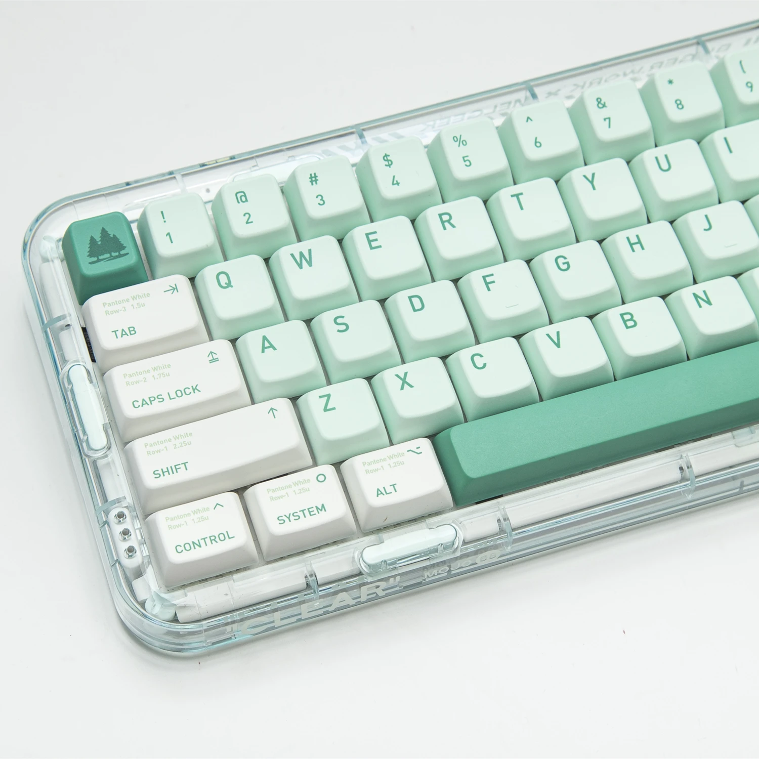 

136 Keys Lost forest PBT Keycaps Dye Sublimation MDA Profile Keycaps For MX Switch Gaming Mechanical Keyboard Green White Keycap