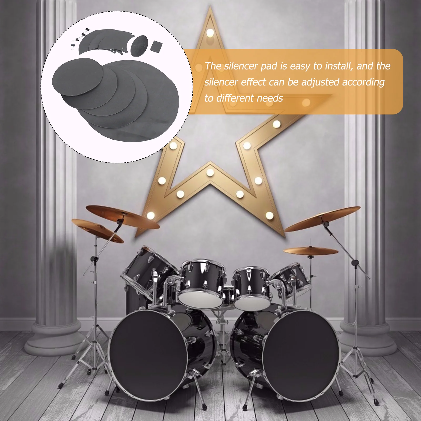 14 шт. накладка для отключения звука барабана практичные профессиональные