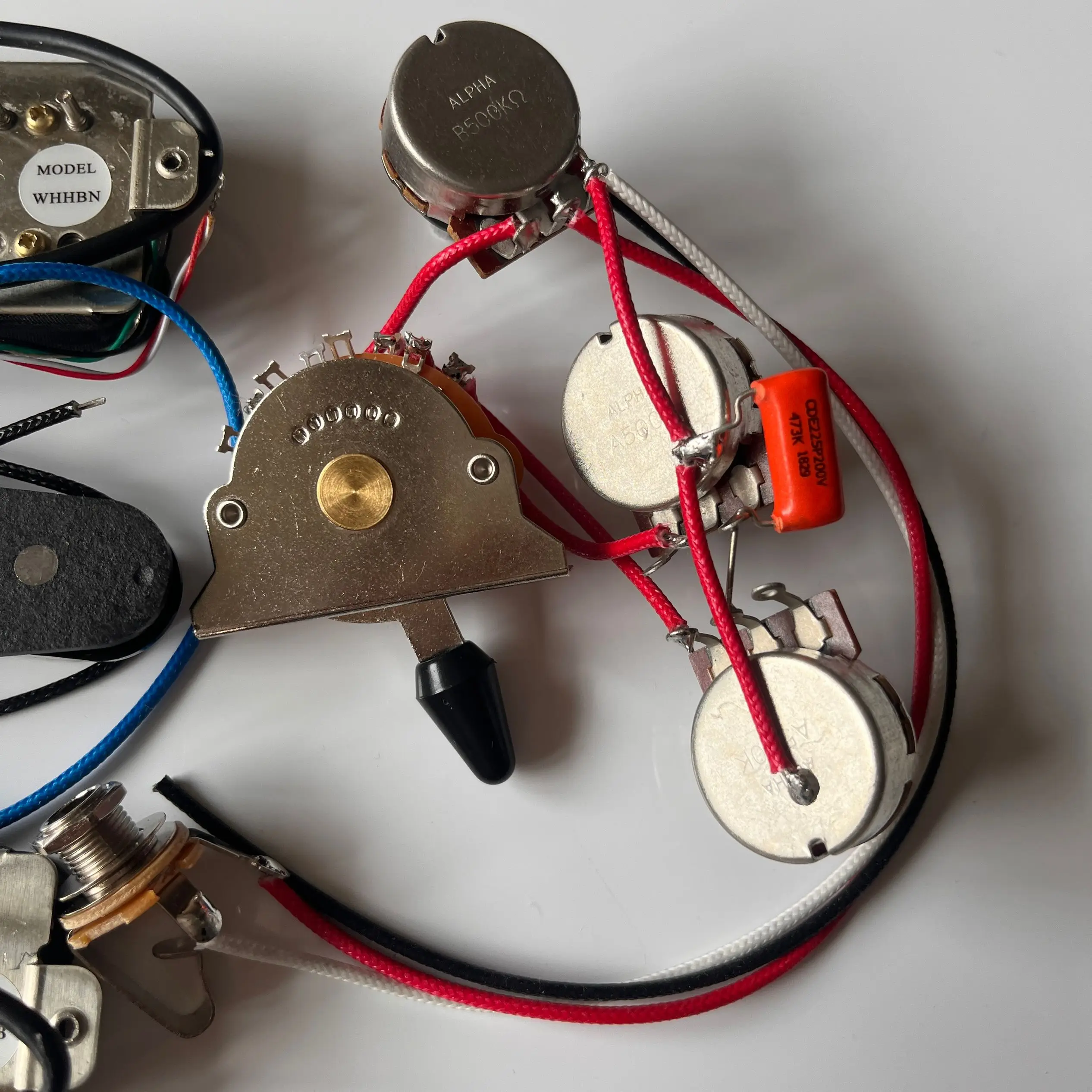 Чёрный HSH Alnico V Humbucker звукосниматели WHHBN WVSM WHHBB 4C с 5-ходовым переключателем жгут